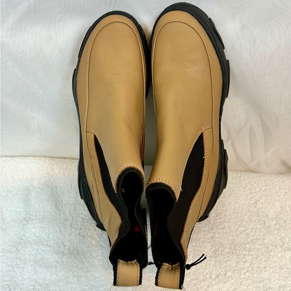 NEW SOREL Woman's Brex Waterproof Chelsea Boot TAN / BLACK Size 6 - Picture 12 of 14